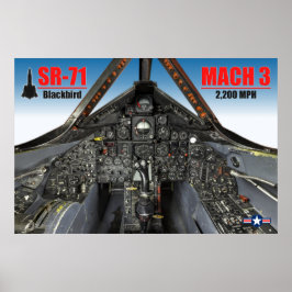 SR-71 BLACKBIRD COCKPIT POSTER