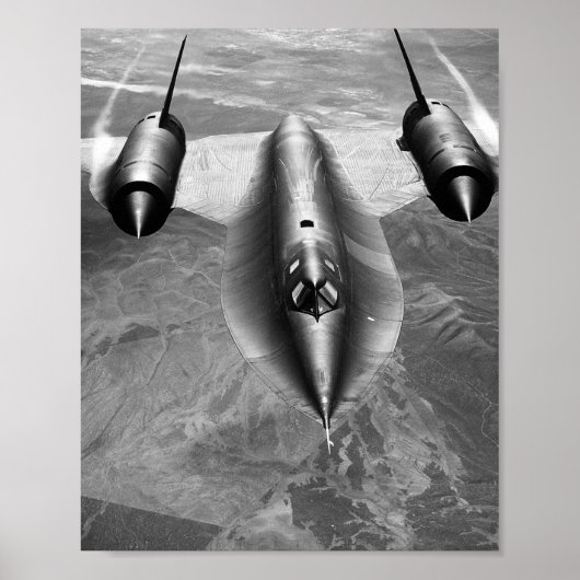 SR-71 Blackbird, der über Kalifornien fliegt Poster (Vorne)