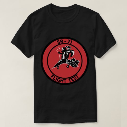 SR-71 Blackbird Flight Test Abzeichen T-Shirt (Design vorne)