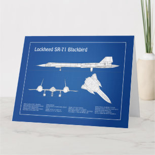 SR-71 Blackbird - Flugzeugkonzepte ABD Dankeskarte
