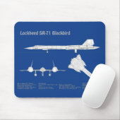 SR-71 Blackbird - Flugzeugkonzepte ABD Mousepad (Mit Mouse)