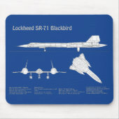 SR-71 Blackbird - Flugzeugkonzepte ABD Mousepad (Vorne)