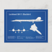 SR-71 Blackbird - Flugzeugkonzepte ABD Postkarte (Vorderseite)
