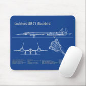 SR-71 Blackbird - Flugzeugkonzepte AD Mousepad (Mit Mouse)