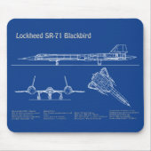 SR-71 Blackbird - Flugzeugkonzepte AD Mousepad (Vorne)