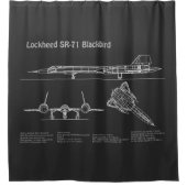 SR-71 Blackbird - Flugzeugkonzepte PD Duschvorhang (Vorderseite)