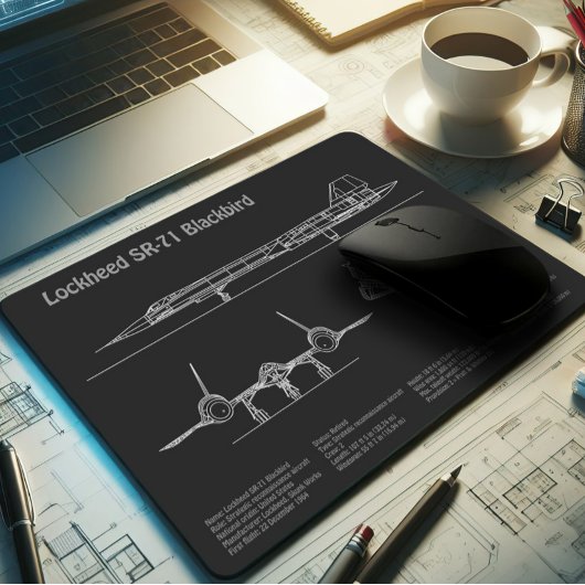 SR-71 Blackbird - Flugzeugkonzepte PD Mousepad