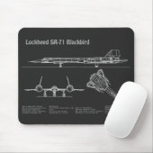 SR-71 Blackbird - Flugzeugkonzepte PD Mousepad (Mit Mouse)