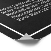 SR-71 Blackbird - Flugzeugkonzepte PD Poster (Ecke)