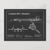 SR-71 Blackbird - Flugzeugkonzepte PD Postkarte (Vorderseite)