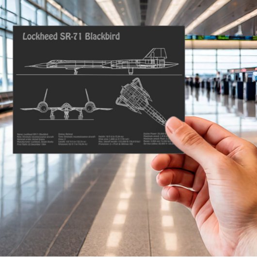SR-71 Blackbird - Flugzeugkonzepte PD Postkarte