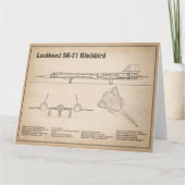SR-71 Blackbird - Flugzeugkonzepte SD Dankeskarte (Vorderseite)