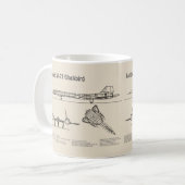 SR-71 Blackbird - Flugzeugkonzepte SD Kaffeetasse (Vorderseite Links)