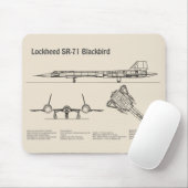 SR-71 Blackbird - Flugzeugkonzepte SD Mousepad (Mit Mouse)