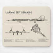 SR-71 Blackbird - Flugzeugkonzepte SD Mousepad (Vorne)