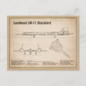 SR-71 Blackbird - Flugzeugkonzepte SD Postkarte (Vorderseite)