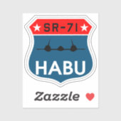 SR-71 Blackbird "Habu" Insigna Sticker (Blatt)