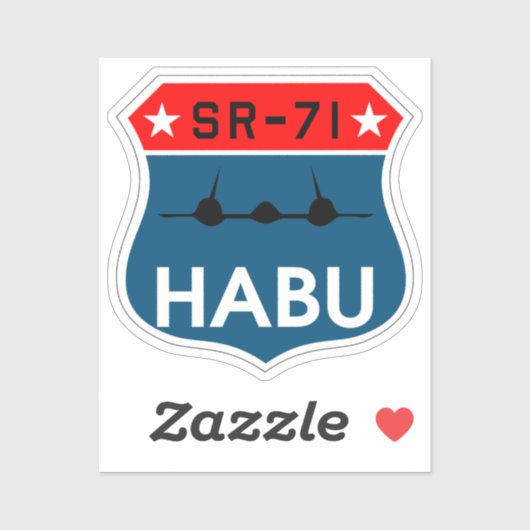 SR-71 Blackbird "Habu" Insigna Sticker (Blatt)