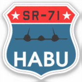 SR-71 Blackbird "Habu" Insigna Sticker (Vorderseite)