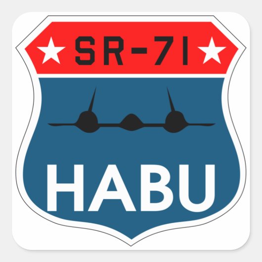 SR-71 Blackbird "Habu" Insigna Sticker (Vorderseite)