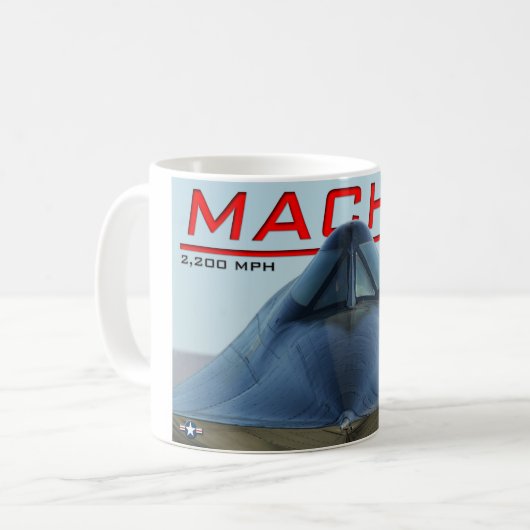 SR-71 Blackbird MACH-Tasse Kaffeetasse (Vorderseite Links)