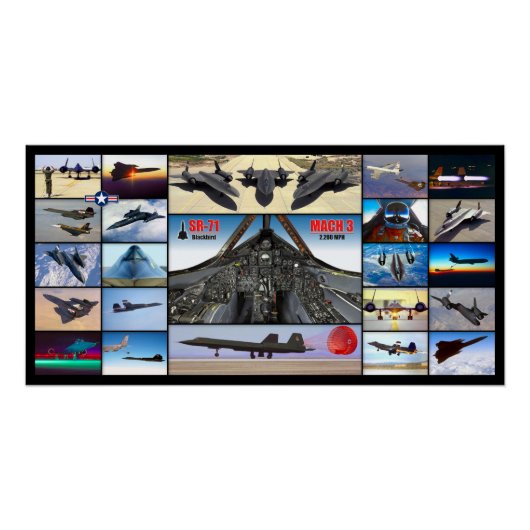 SR-71 BLACKBIRD "MONTAGE" POSTER (Vorderseite)