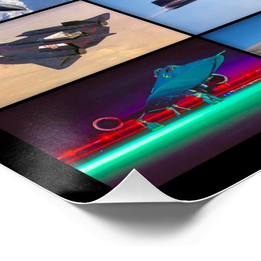 SR-71 BLACKBIRD "MONTAGE" POSTER (Ecke)
