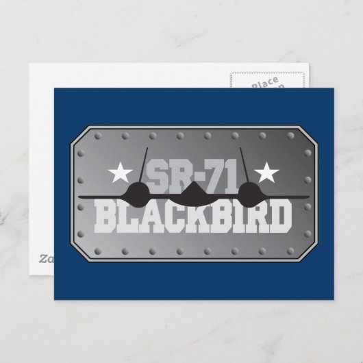 SR-71 Blackbird Postkarte (Vorne/Hinten)