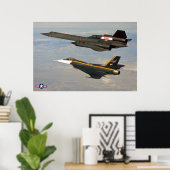 SR-71 BLACKBIRD und F-16XL Poster (Heimbüro)
