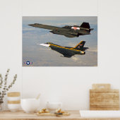 SR-71 BLACKBIRD und F-16XL Poster (Küche)