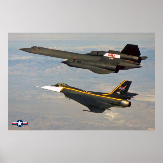 SR-71 BLACKBIRD und F-16XL Poster (Vorne)