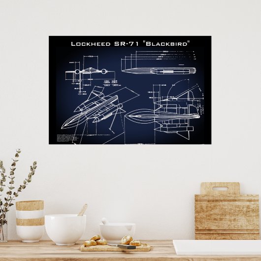 SR-71 Blueprint Poster (Küche)