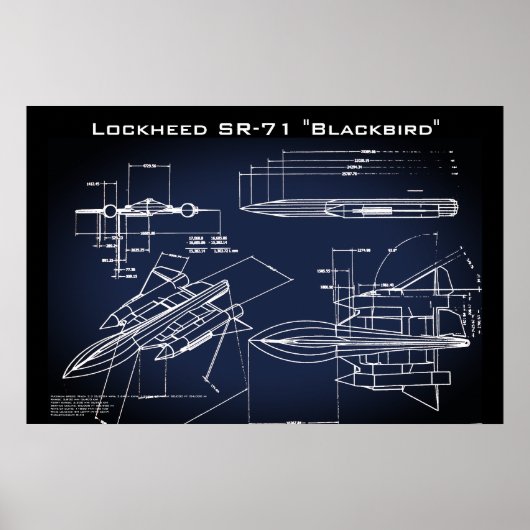 SR-71 Blueprint Poster (Vorne)
