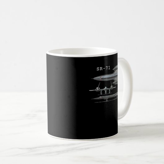 SR-71 Militärflugzeug Kaffeetasse (VorderseiteRechts)