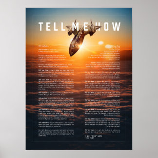 SR-71, Sonnenuntergang, mit Tell Me How ode to fli Poster