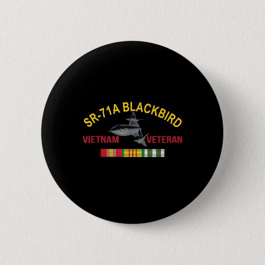 Sr-71a Blackbird Vietnam Veteran Sr 71 Blackbird A Button (Vorderseite)