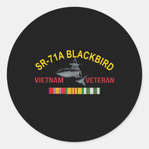 Sr-71a Blackbird Vietnam Veteran Sr 71 Blackbird A Runder Aufkleber