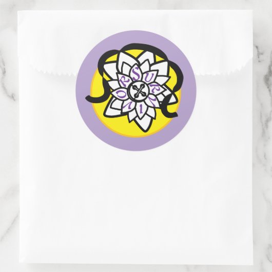 SR-Logo Runder Aufkleber (Tasche)