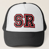 'SR' Monogram Truckerkappe (Vorderseite)