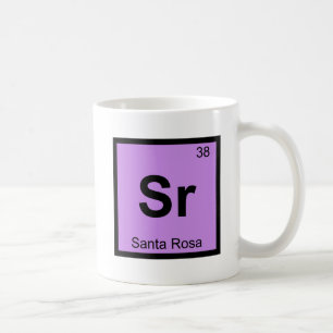 Sr - Santa Rosa Kalifornien Chemie-Symbol Kaffeetasse