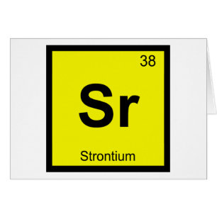 Sr - Strontium Chemie Periodensystem Symbol