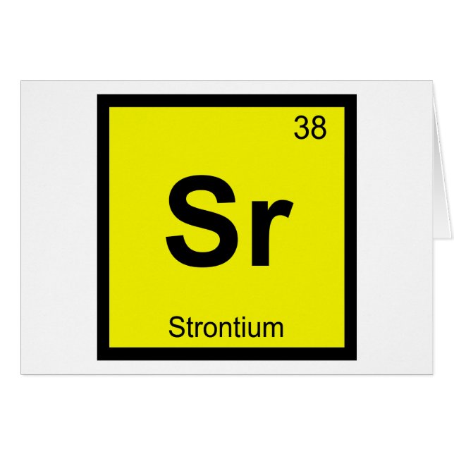 Sr - Strontium Chemistry Periodic Table Symbol (Vorderseite (Horizontal))