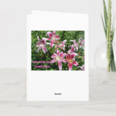 Srargazer Lilies/Friend Karte (Rückseite)