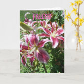 Srargazer Lilies/Friend Karte (Gelbe Blume)