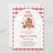 Srawberry Pancake Baby Brunch Dusche Einladung (Vorderseite)