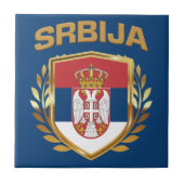 Srbija Flag-Schild Serbien Fliese (Vorderseite)
