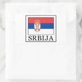 Srbija Rechteckiger Aufkleber (Tasche)