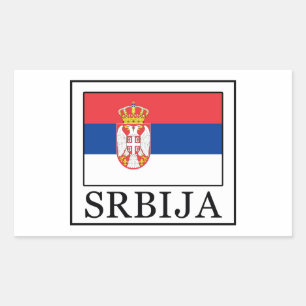 Srbija Rechteckiger Aufkleber