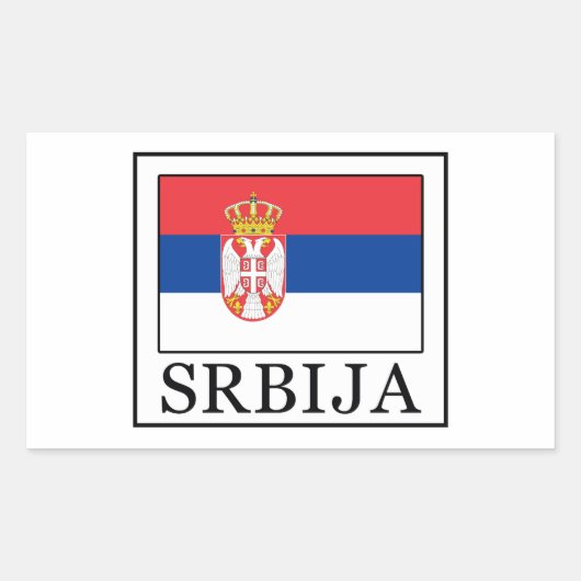 Srbija Rechteckiger Aufkleber (Vorderseite)