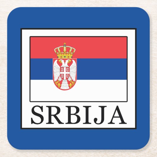 Srbija Rechteckiger Pappuntersetzer (Vorderseite)